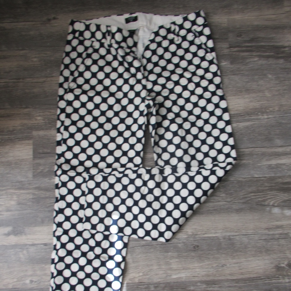Dotted J. Crew  2 City Fit Crop Stretch Pants